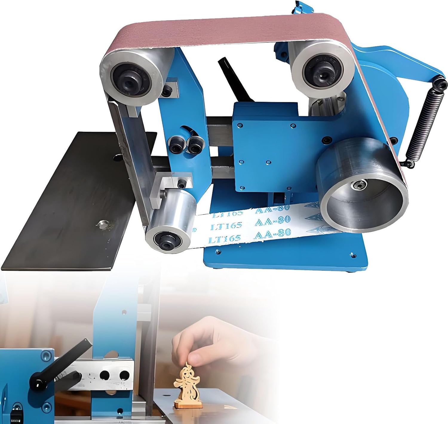 Belt Sanders with 5 Belts (915×50mm),Vertical/Horizontal Dual-Mode,Speed Adjustable 50-6500 Rpm,Belt Sander Knife Sharpener for Metal and Wood Sanding & Polishing 750W