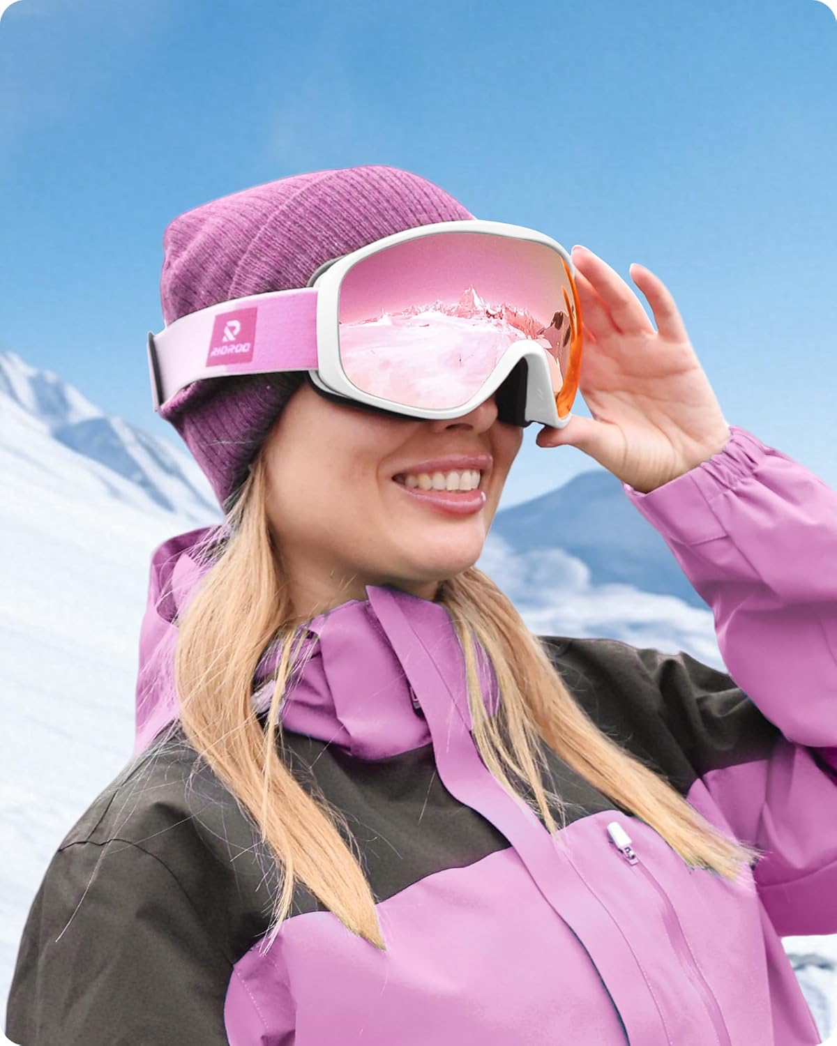 Ski Goggles Snowboard Goggles for Men Women Adults Youth,Over Glasses OTG/100% UV P... - Image 2