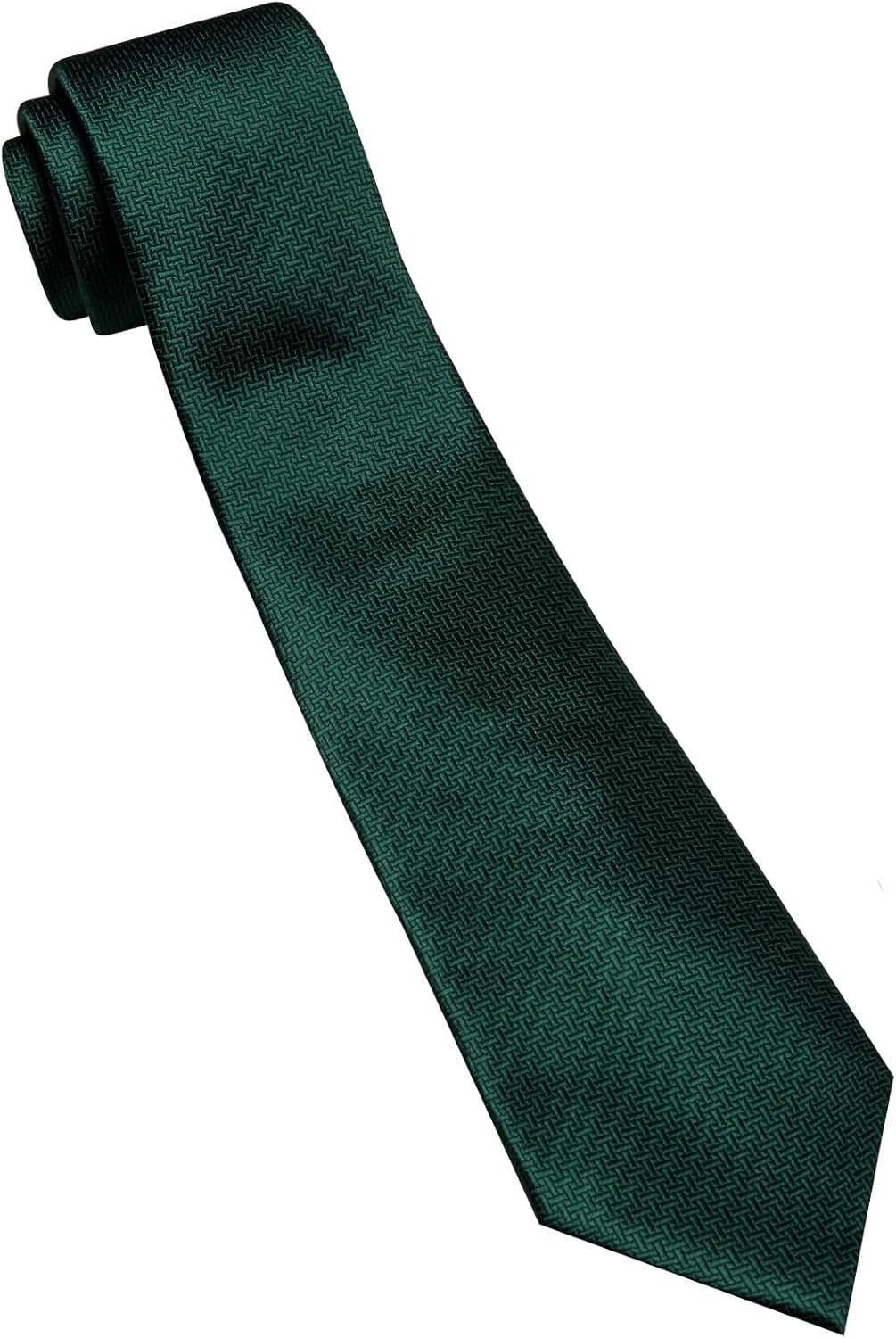 Barry.Wang Plaid Ties Mens Silk Necktie and Tie Clip Checkered Tie for Wedding Party Business Formal - Image 4