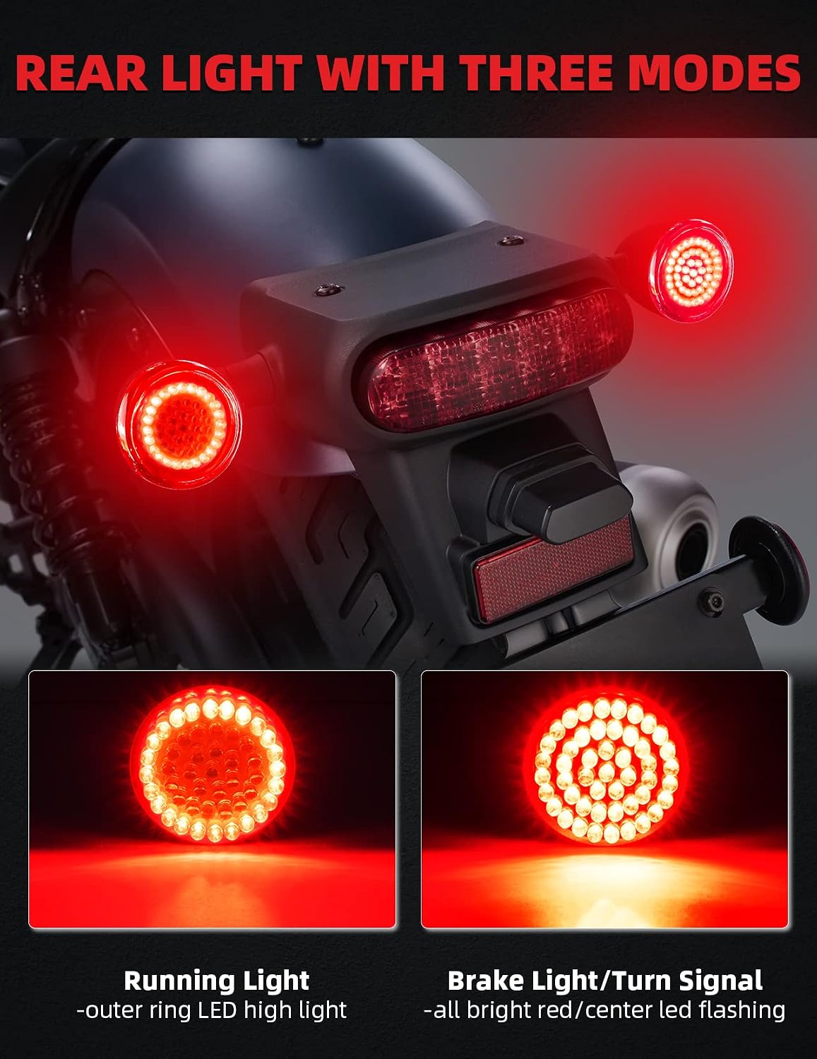 Amazicha 1157 LED Motorcycle Turn Signals light 2" Bullet Front Rear Turn Signals Lens Covers Kit Compatible for Harley Touring Street Glide Dyna Sportster Softail Electra Glide Road Glide 1986-2023