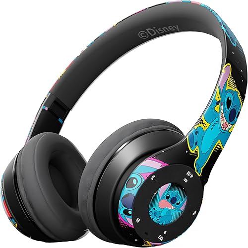 Disney Lilo & Stitch Auriculares Bluetooth sobre la oreja, auriculares inalámbricos plegables con micrófono incorporado - Diseño Lilo & Stitch, para