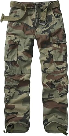 Mens Cargo Pants, Relaxed Fit Multi Pocket Work Pants