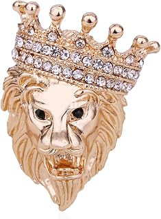 Lion Vintage Men Brooch Pins for Suits Pin Women Brooch Pin Animal Lapel Pin Safety Pin Punk Suit Tie Pin Husband Boyfriend for Valentine's Day Anniversary Birthday Gifts