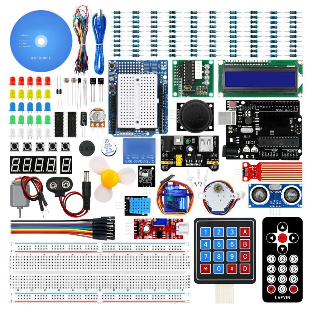 R3 Super Starter Kit con tecnologia RFID, kit completo di apprendimento elettronico per principianti, include sensori, motori, LCD e progetti