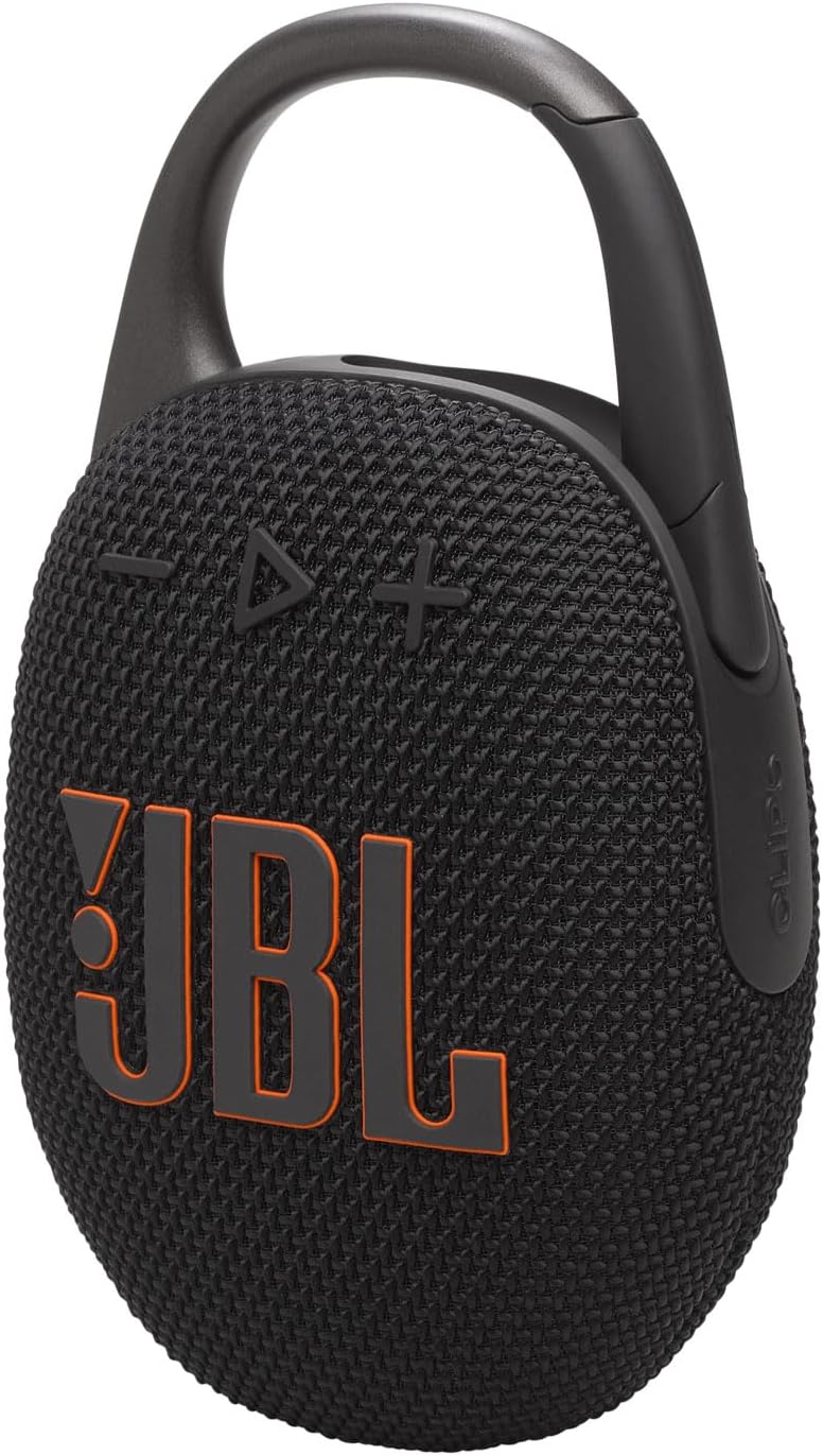 JBL Clip 5 Bluetooth Speaker and divvi! Protective Case - Black