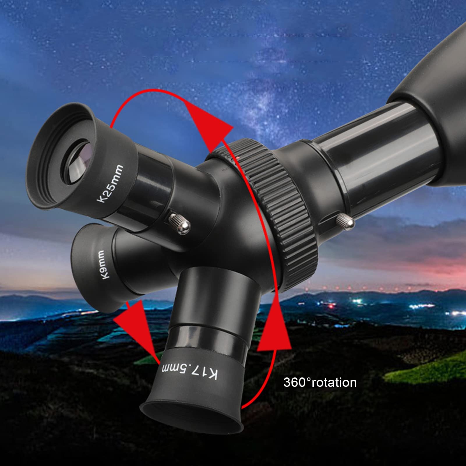 Amazon.co.jp: 天体望遠鏡 20-166X 倍率屈折器 回転可能な接眼レンズ3