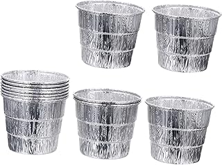 Outanaya 12 Pçs Forro De Tambor Portátil Para Churrasco Acessórios Ao Ar Livre Almofadas Descartáveis Para Grelha Balde De Graxa Forro De Substituição Grelhas De Pellets Folha De Forros