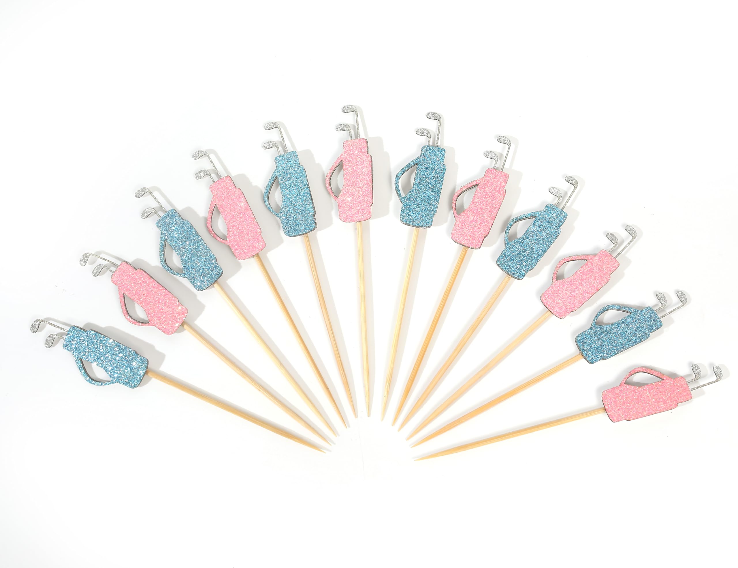 12 Pcs Golf Cupcake Decorations - Sports-Themed Cake Toppers - Golf Cake Decorations For Baby Showers - Golf Ball Dessert Cupcake Toppers - Gender