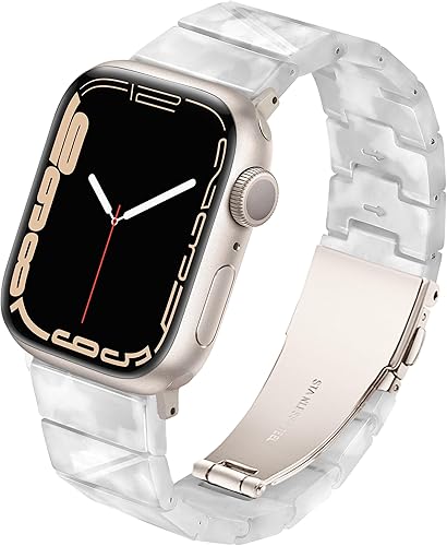 Vista 9 de LS nueva banda de reloj de resina Seda Blanco Nuevo