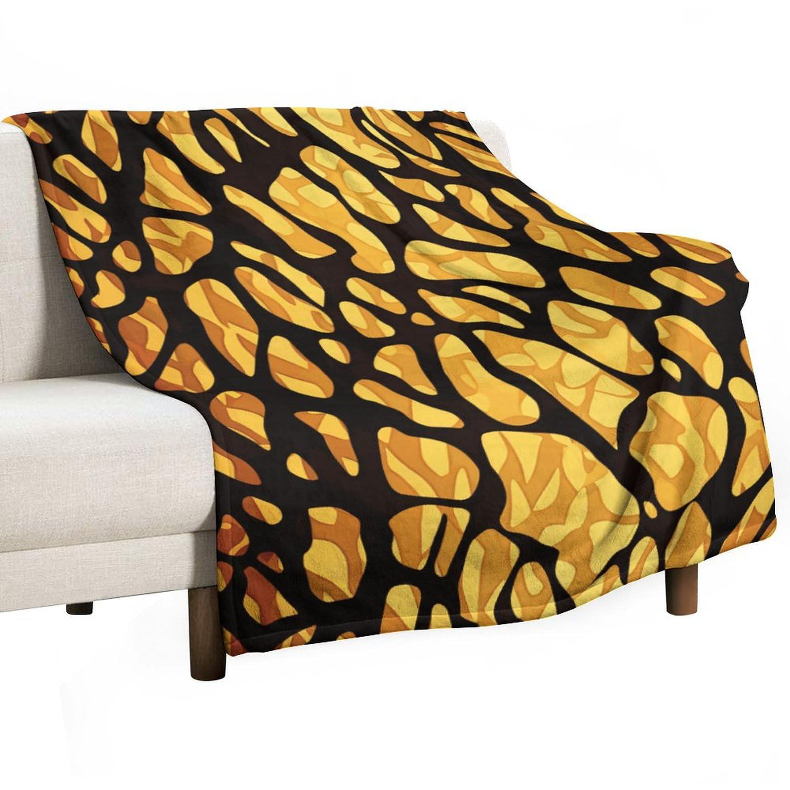 Couverture flanelle girafe 100x150 cm pour canapé et lit quatre saisons