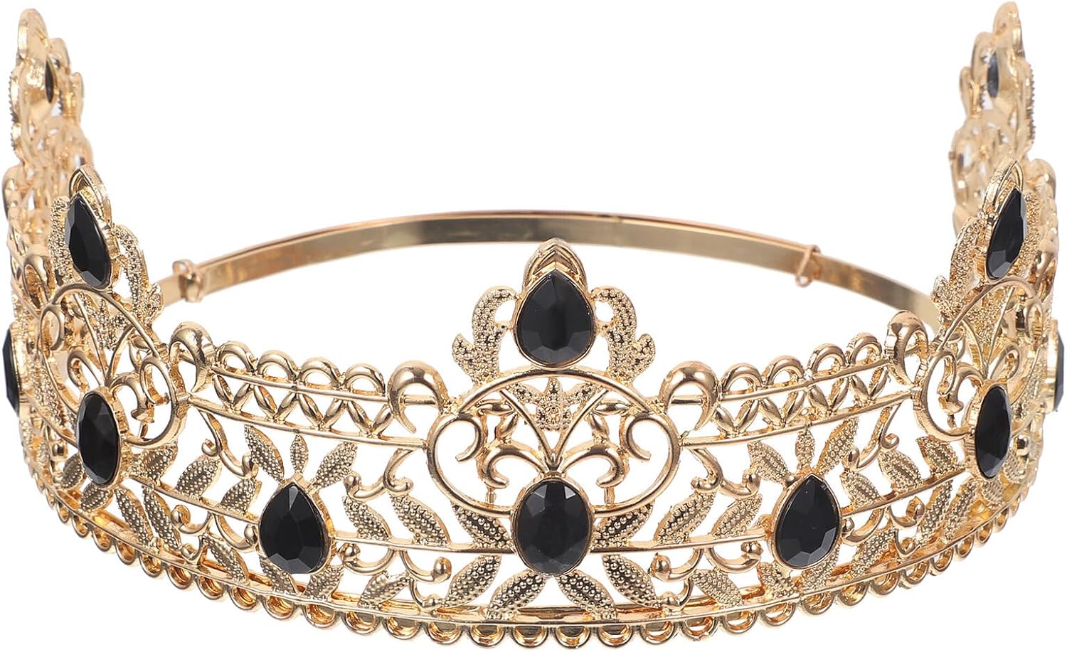 VANZACK Alloy King Crown for Men, Reusable Golden Circlet, Delicate Performance Costume Accessory for Cosplay and Weddings