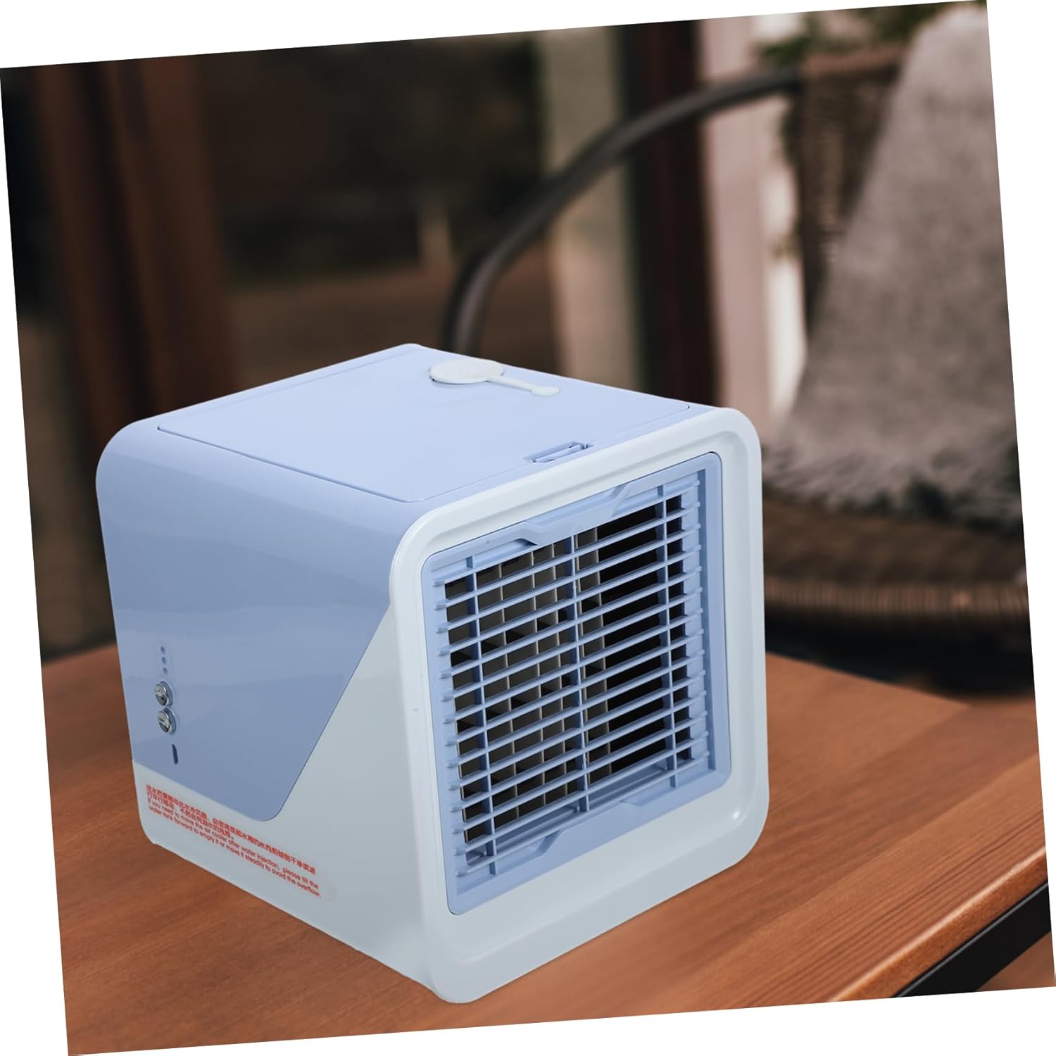 Garneck Desk Fan Sky Blue Pattern Low Noise Electric Portable Cooling Ace for Bedroom Office Dorm