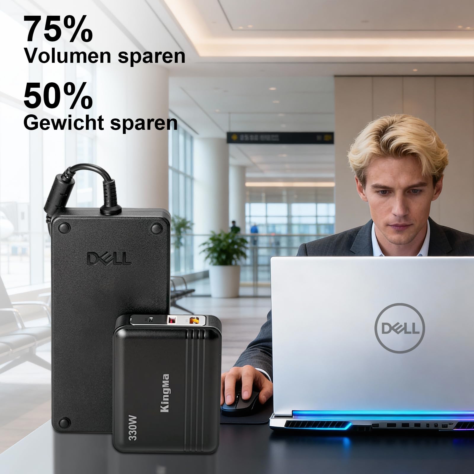 Carica 330W GaN Carica Laptop Per Dell Alienware X51 3-Port PD 3.0 - Dettaglio