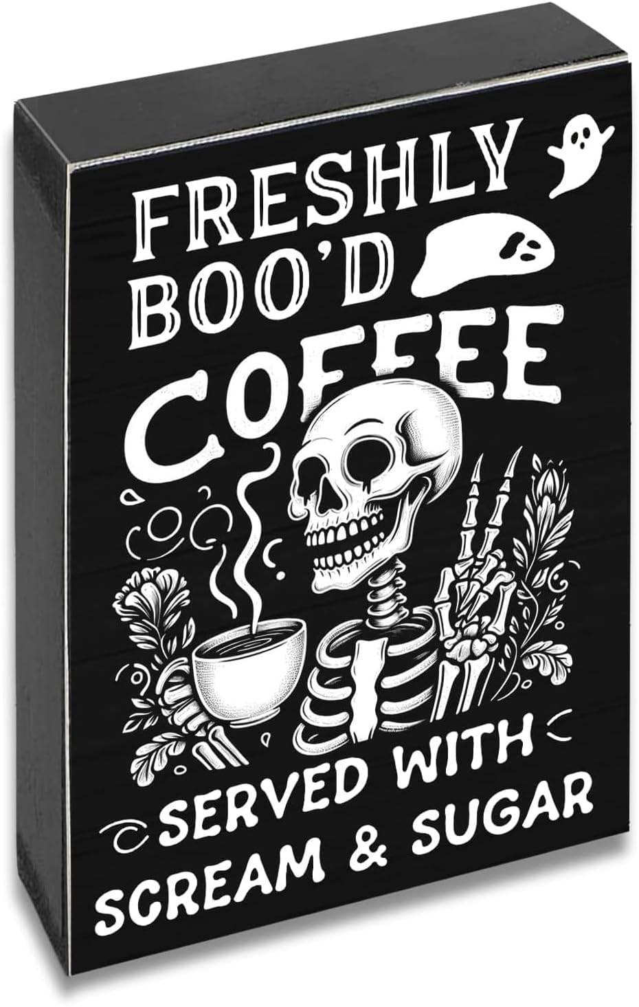 Halloween Decorations Coffee Sign Halloween Decor For Coffee Bar Sign Cute Fall Ghost Decor Halloweens Home Decorations Boo Basket Stuffers