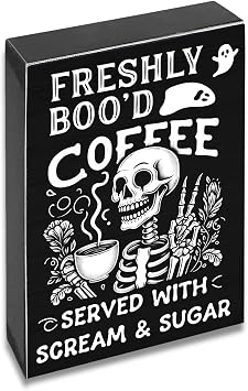 Halloween Decorations Coffee Sign Halloween Decor For Coffee Bar Sign Cute Fall Ghost Decor Halloweens Home Decorations Boo Basket Stuffers