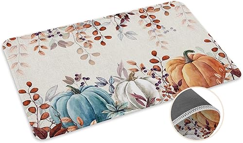 Vista 554 de Tapete de Feliz Navidad, tapete antideslizante para puerta delantera, baño, cocina, dormitorio, patio, entrada, 16 x 24 pulgadas, rojo, negro y verde