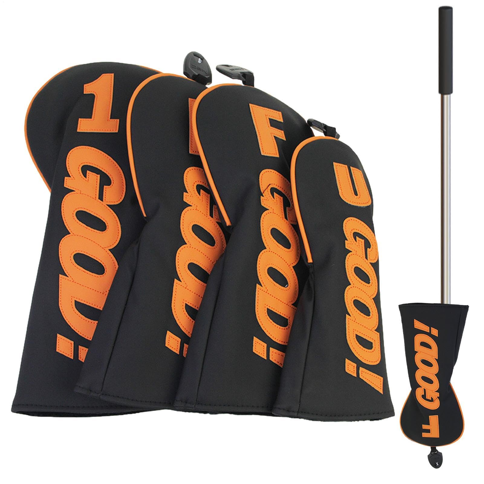 Funda para palo de golf, funda de piel sintética para cabeza de palo de golf, impermeable, accesorios deportivos portátiles para hombres y mujeres