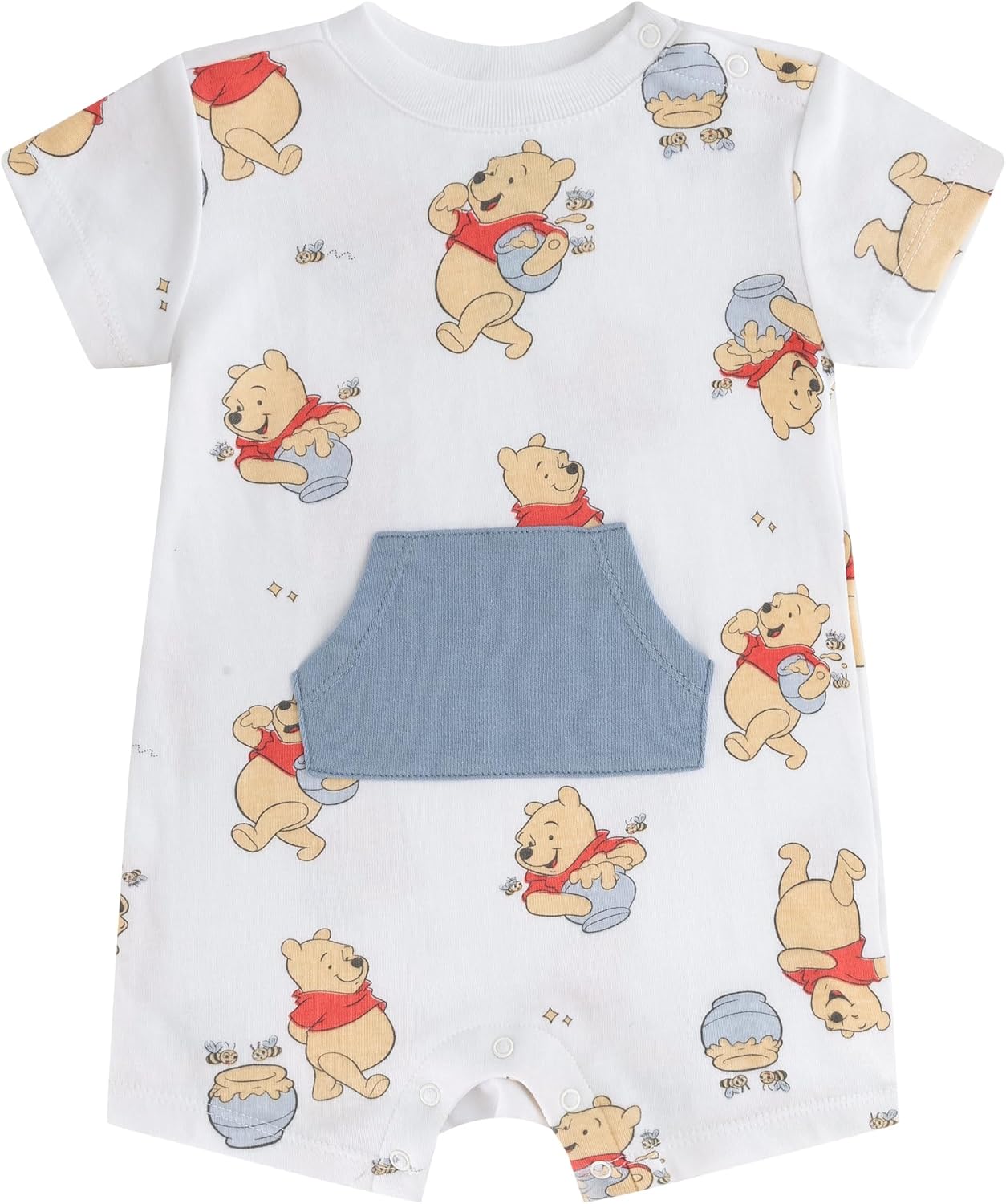 Disney Winnie the Pooh Baby Boys 2 Pack Short Sleeve Romper for Newborn and Infant - Image 2