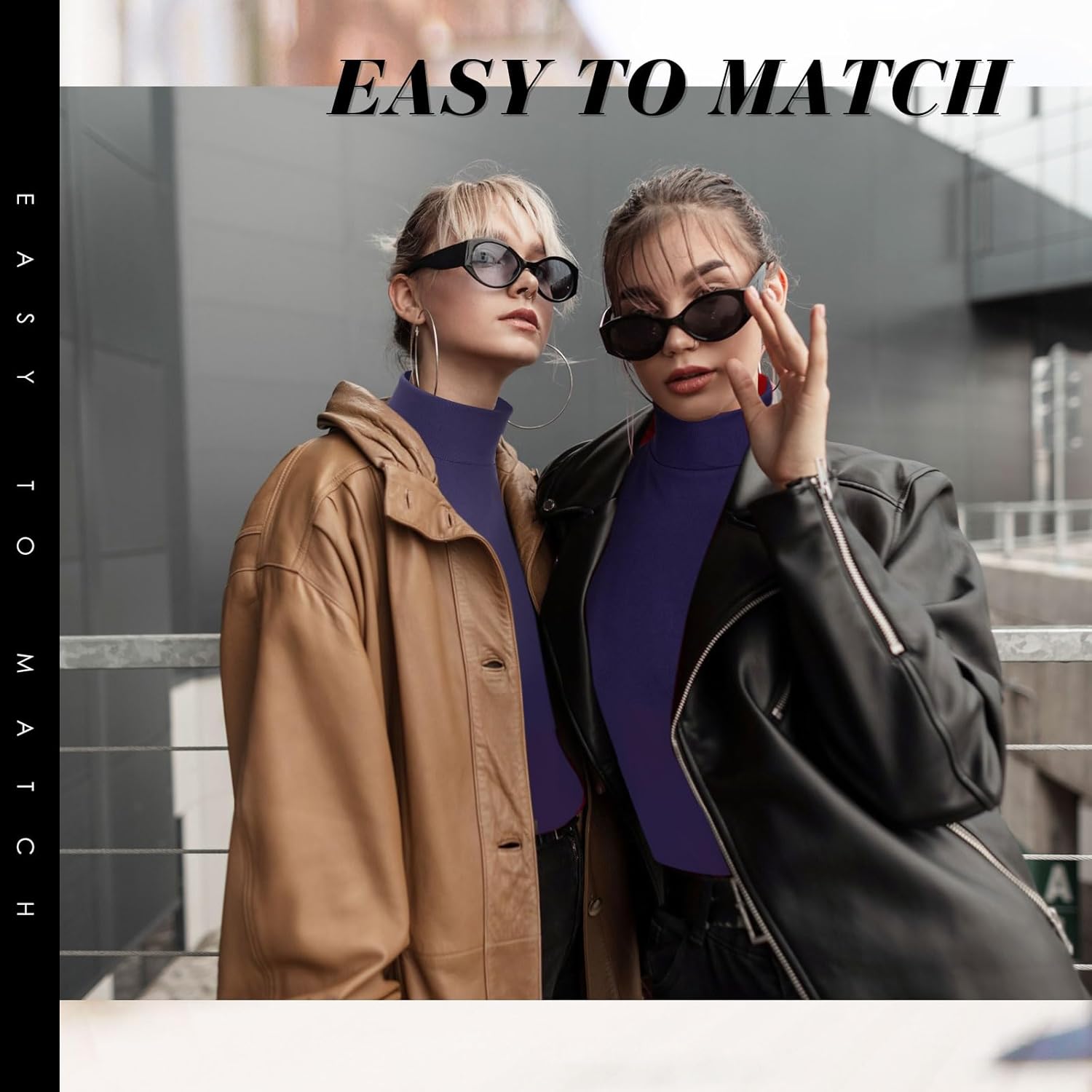 2 Pcs Turtleneck Dickey Extra Large Fake Collar Detachable Dickey Collar Half Mock Turtleneck for Men Women - Image 5