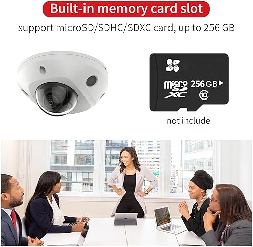 Miniatura 5 de Hikvision Cámara domo IP compatible DS-2CD2543G2-IS 0.110 in lente 4MP AcuSense micrófono incorporado Mini cámara de red fija PoE IR H.265 IP67