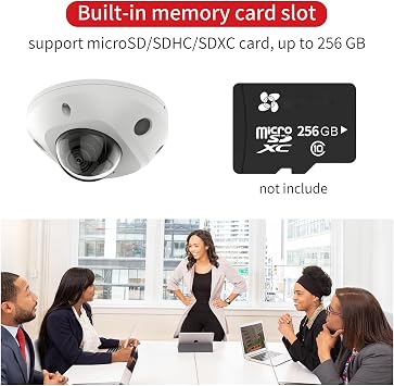DS-2CD2543G2-IS 2.8mm Lens 4MP AcuSense Built-in Mic Fixed Mini Dome Network Camera PoE IR H.265 IP67 Waterproof IK08 Original International Version