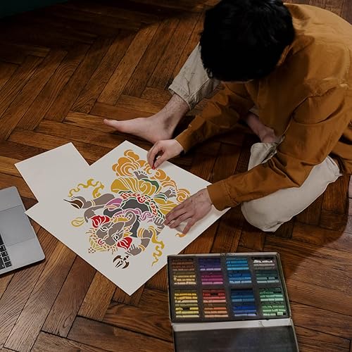 Miniatura 5 de FINGERINSPIRE Plantillas de dios de elefante indio de 11.8 x 11.8 pulgadas, plantillas de elefante de plástico, plantillas reutilizables de