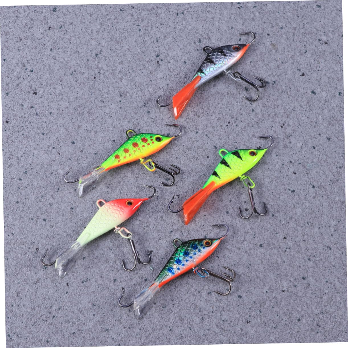 Mipcase 3 Set Di Esche Da Pesca Per Spigole 50 Mm 7 5 G Esche Artificiali Aspetto Realistico Esca in Metallo Duro Per Spigole E Lucci 5 Pz * 3