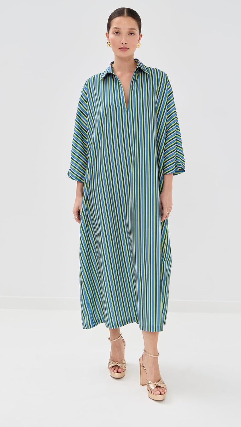La Vie Style House Women's Stripe Maxi Everyday Dress - Image 2