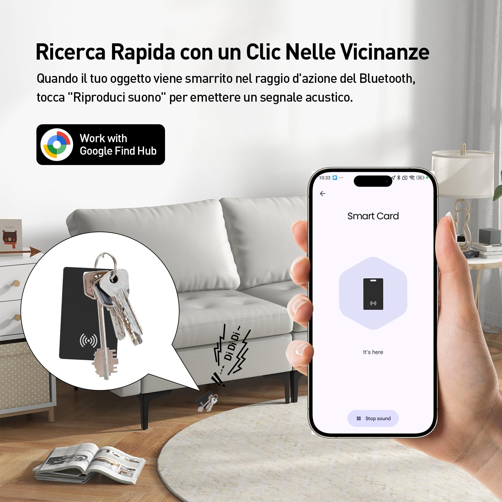 RSH Android Smart Tracker Tag, Localizzatore Bluetooth Compatibile con Trova dispositivo (Solo Android), Trova Oggetti e Chiavi/Bagagli/Valigie/Zaini, Portafogli/Batteria Sostituibile, 4 Pack RSH Android Smart Tracker Tag, Localizzatore Bluetooth Compatibile con Trova dispositivo (Solo Android), Trova Oggetti e Chiavi/Bagagli/Valigie/Zaini, Portafogli/Batteria Sostituibile, 4 Pack