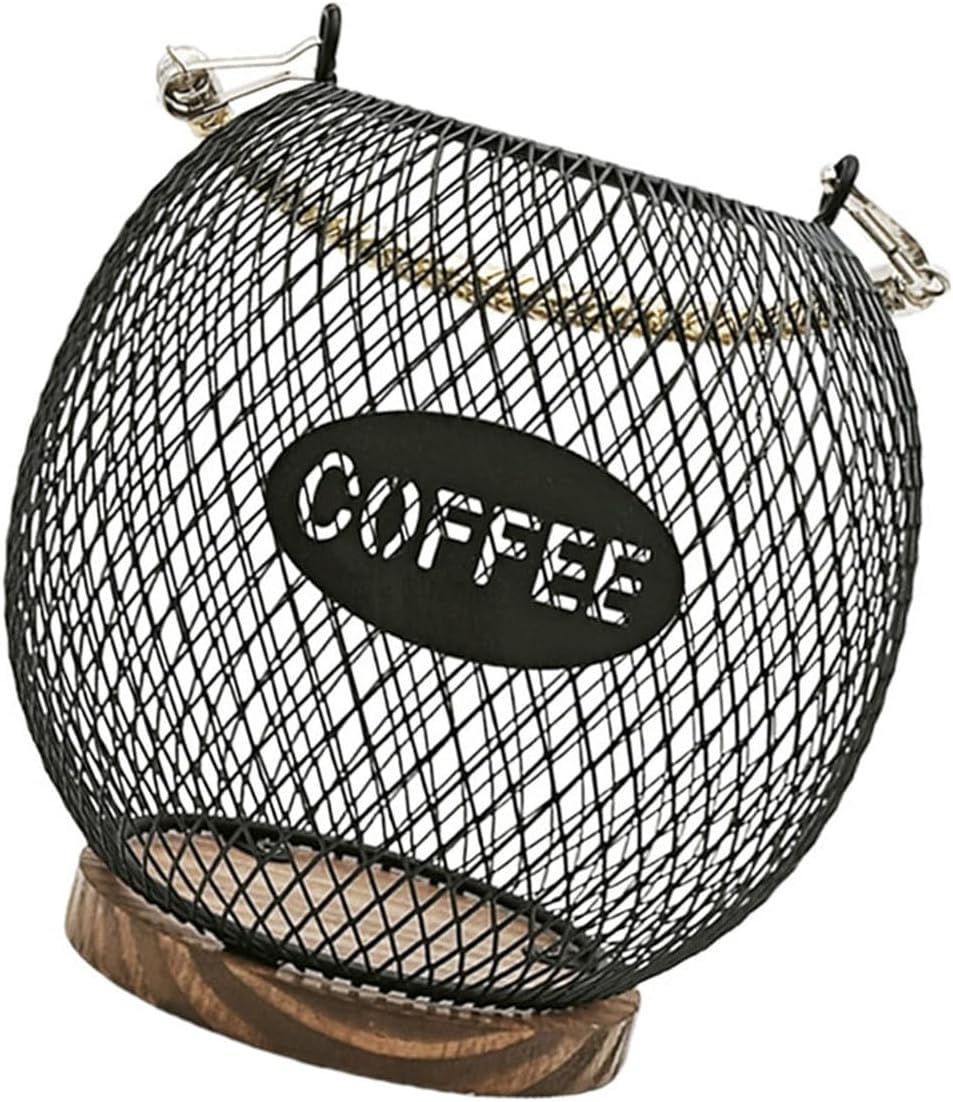 Sturdy Coffee Organizers Basket in Elegant Designs Featuring Opening Portable Accessory for Home or Use Iron CoffeeStorage