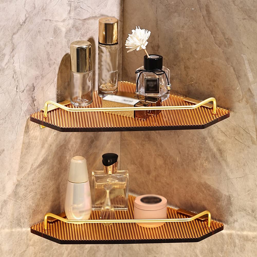 Shower Shelf Racks Modern Toilet Wall Shelf Bathroom Tripod Corner Shelf Shower Caddy Shelf Organizer Rack Shower Caddy