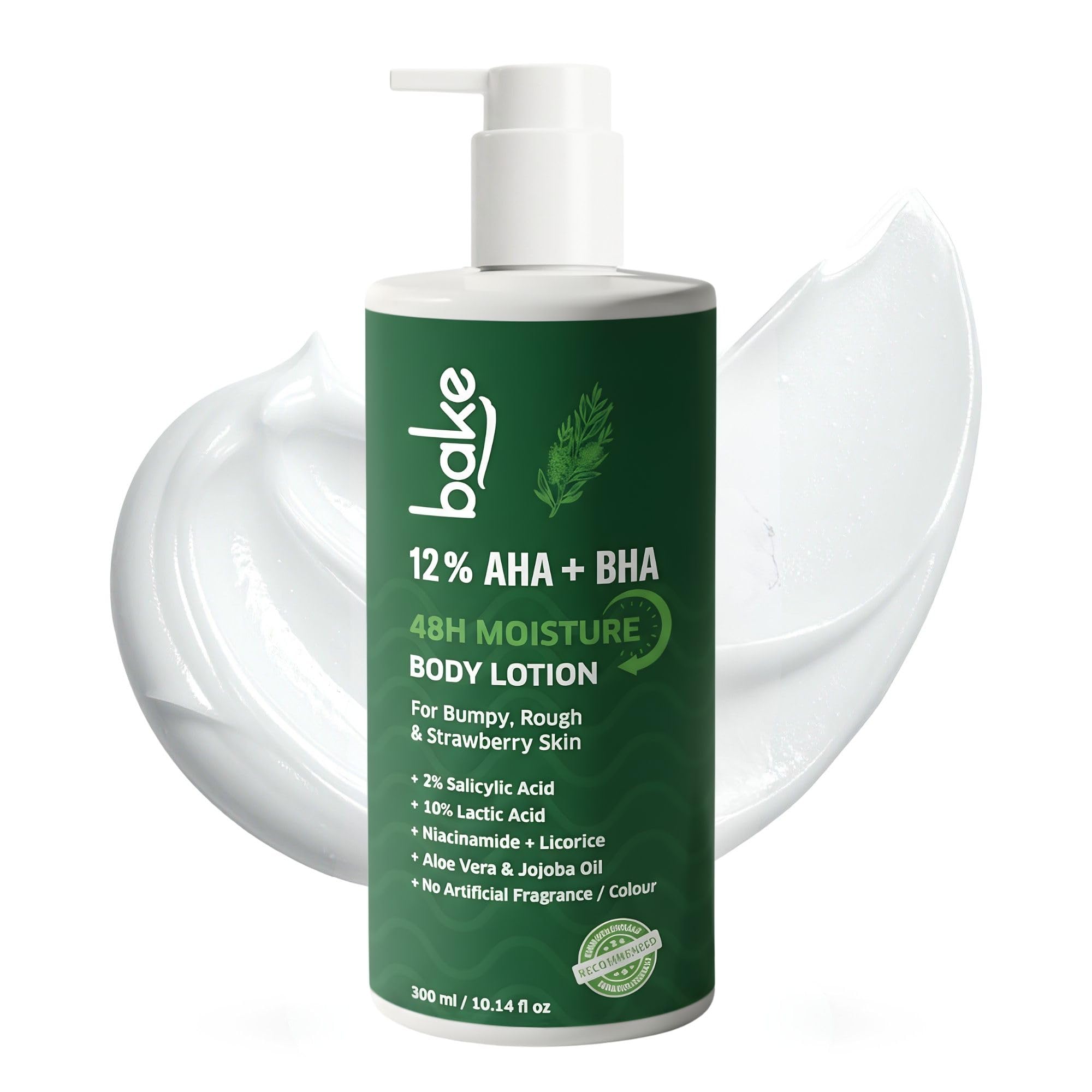BAKE 10% AHA + 2% BHA Body Lotion SPF 30 PA+++ for Strawberry, Rough & Bumpy Skin | Lactic Acid & Niacinamide | 200ml-image-42