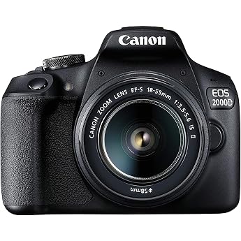 Canon EOS 2000D SLR Camera Battery Kit (24.1 MP, DIGIC 4+, 7.5 cm (3.0 Inch) LCD, Display, Full HD, WiFi, APS-C CMOS Sensor) 