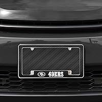 Vista 2 de Rico Industries NFL Football Black 12" x 6" Chrome All Over Automotive License Plate Frame for Car/Truck/SUV