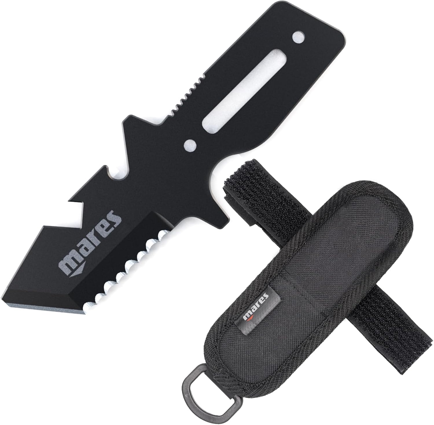 Mares Neutron Stainless Steel 137mm Long Scuba Dive Knife | Sheath with Loops & Straps Included