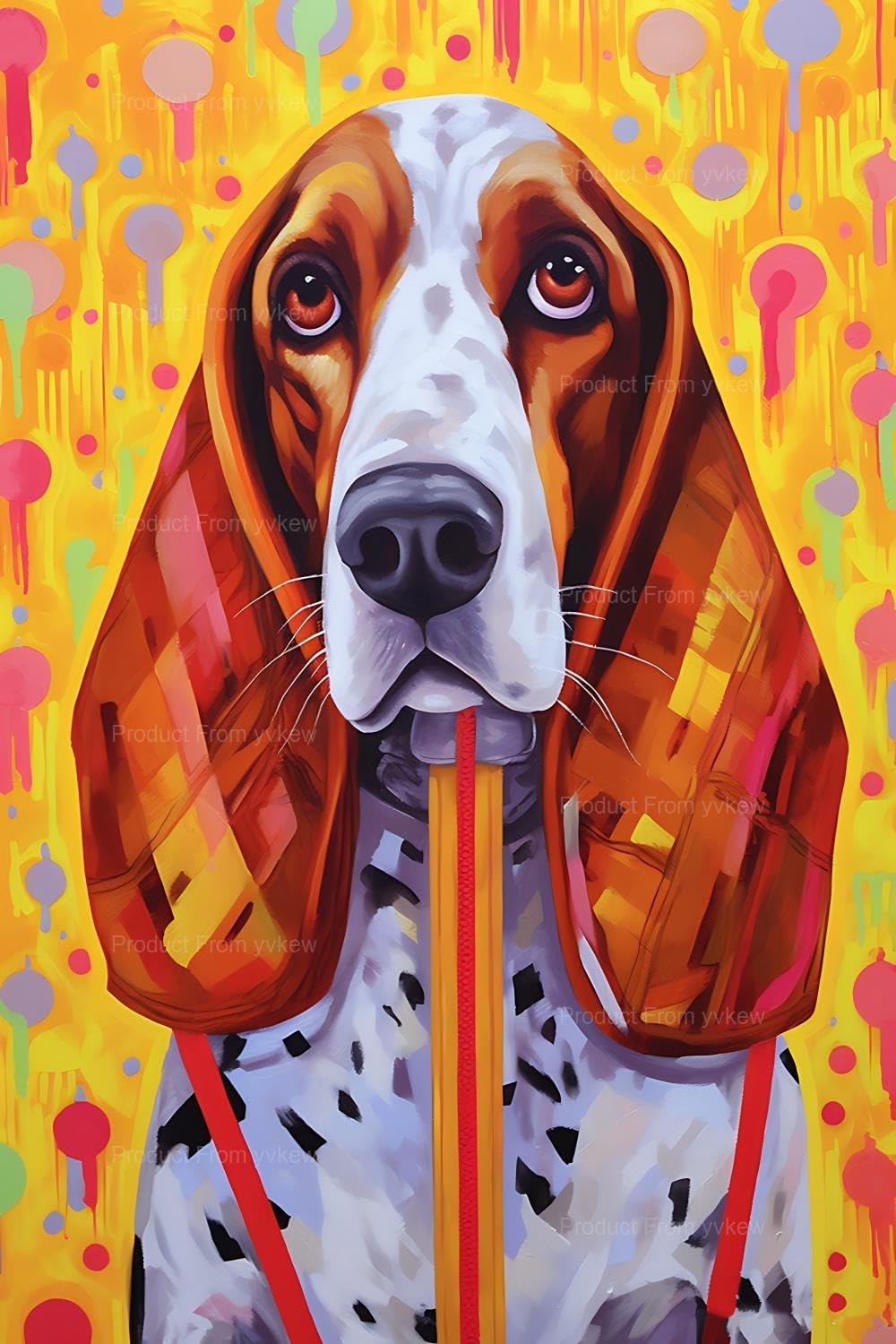 yvkew Basset Hound Dog Diamond Painting Kits Purple Suit Basset Hound for Adults Kids Beginner, Diamond Art Paint by 5D Full Round Drill Gem DIY Craft for Home Wall Decor Gift 20x24 inch
