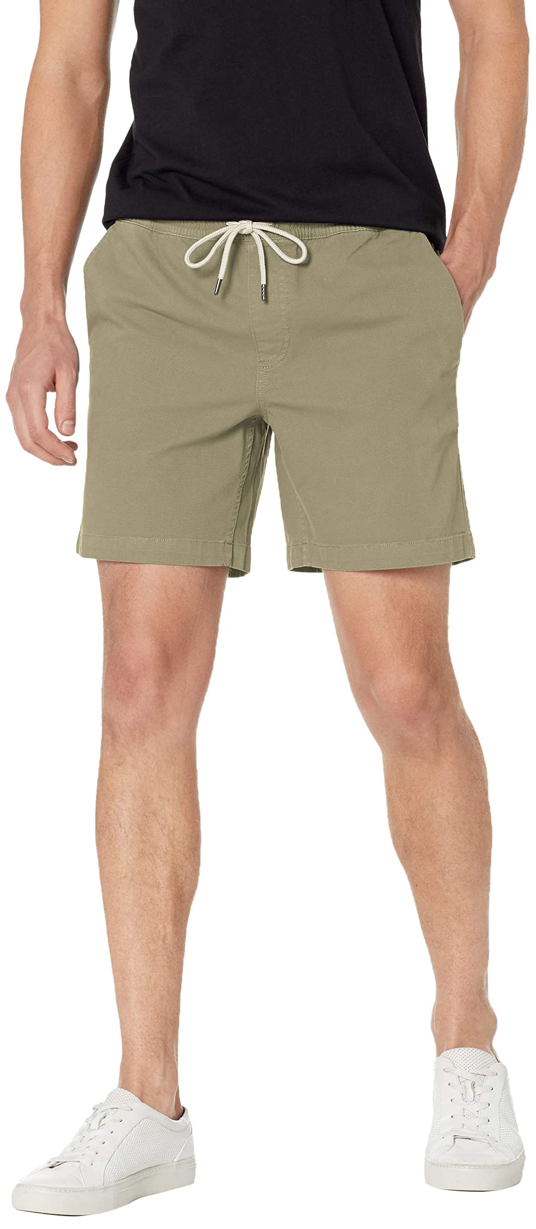 Photo 1 of Goodthreads Men's Slim-Fit 7" Pull-on Comfort Stretch Canvas Short X-Small Olive