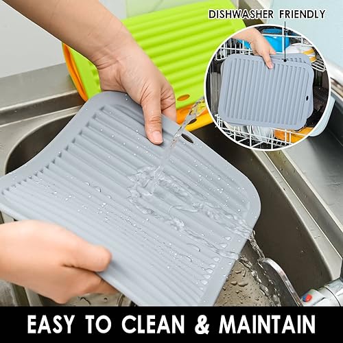 Miniatura 5 de Salvamanteles de silicona para platos calientes, alfombrillas de salvamanteles para cocina, soportes de ollas para encimera de cocina, salvamanteles