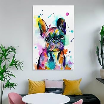 原画 after dinner 2016 フレンチブルドック 絵画 現代アート