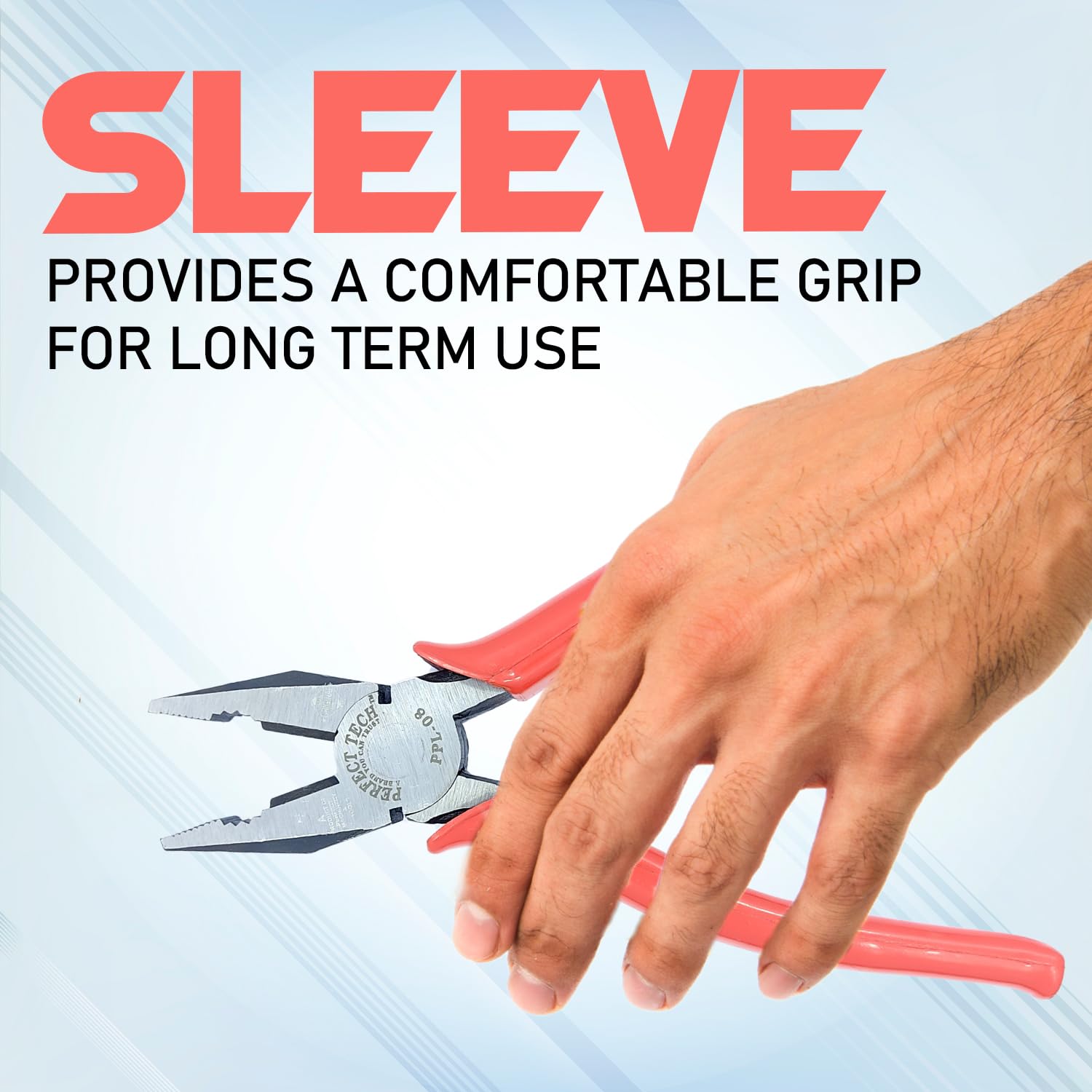 PPL-08 RED SLEEVE 5-PCS Sturdy Steel Insulated Lineman plier/Tools for Home & Professional Use with Anti-Rust properties for gripping and cutting wires,/ Kitchen Pakkad Utensil Holder 4