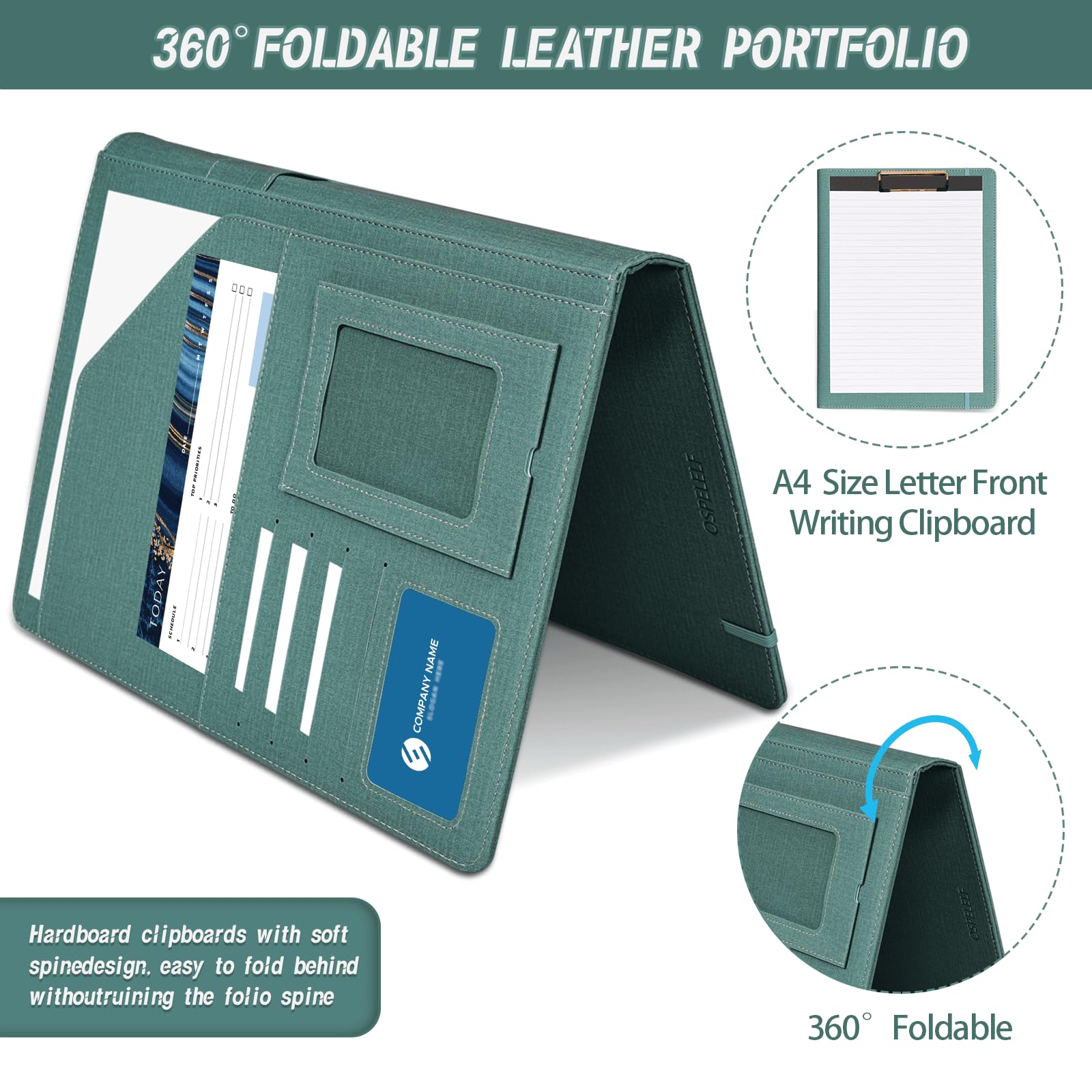 Portfolio dla mężczyzn Biznes Portfele Organizator Schowek z Przechowywaniem Wykwintne CV Portfolio Folder