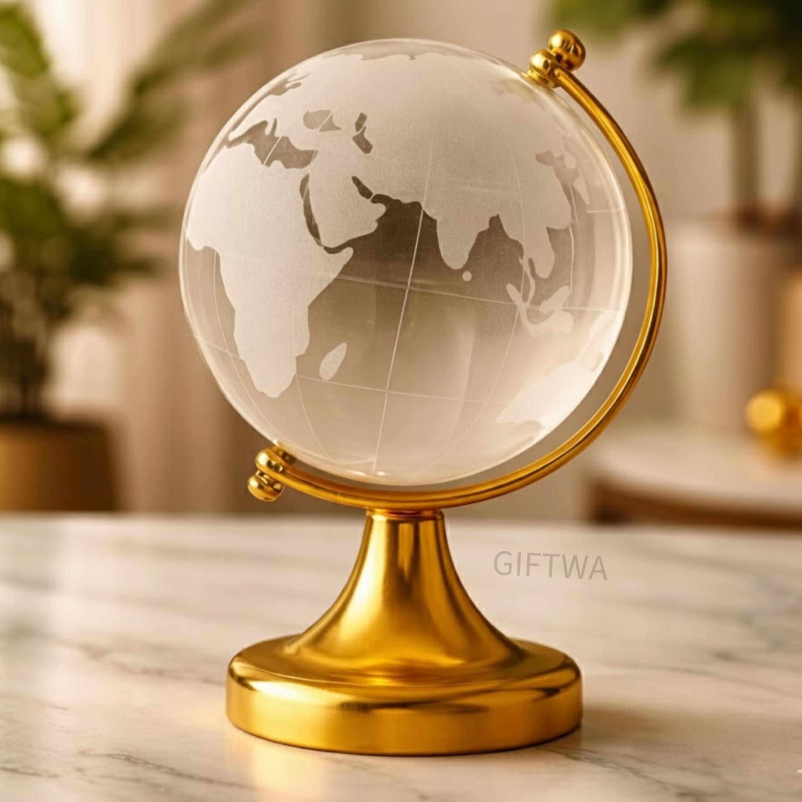 GIFTWA Feng Shui Crystal Globe 9cm – Good Luck, Success & Positive GIFTWA Feng Shui Crystal Globe 9cm – Good Luck, Success & Positive