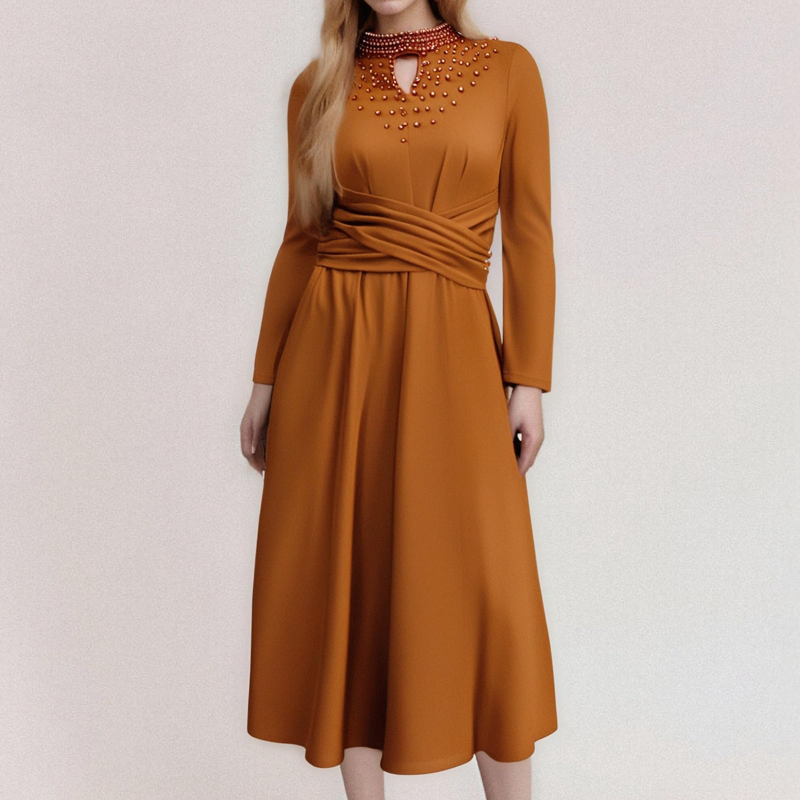 Vestido Mujer Invitada Boda Vestidos Invierno Ropa Primavera Largos De Fiesta Elegantes Trajes Otoño Nochevieja Tallas Grandes Elegante Manga Larga