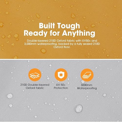 Miniatura 4 de SanHima - Tienda de campaña SUV para camping con lluvia, diseño de 2 puertas, impermeable, PU3000 mm, doble capa, para camioneta Jeep CUV modelo Y,