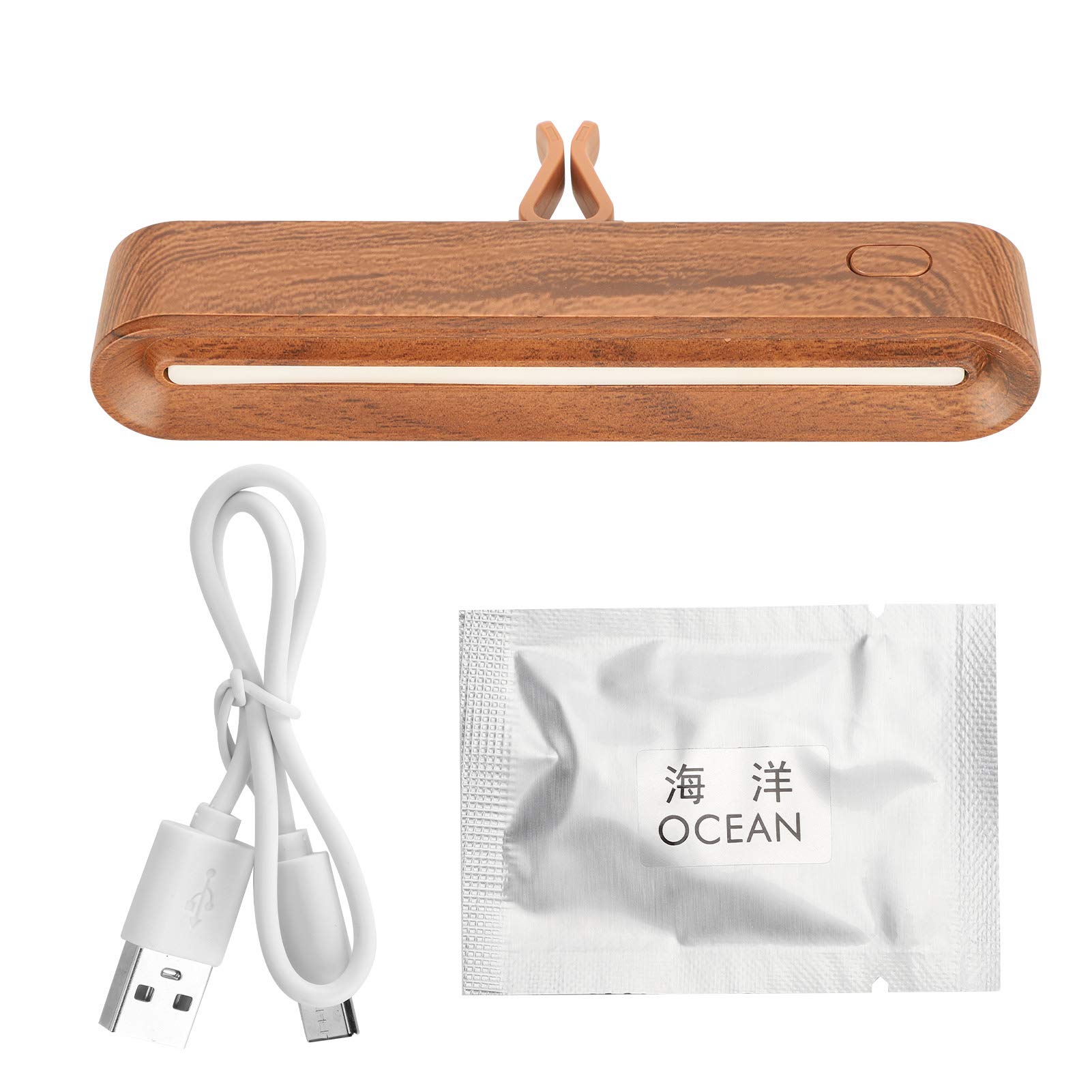 Glomora Enhance Your Car Experience, LED Car Aromatherapy Light (dark wood)