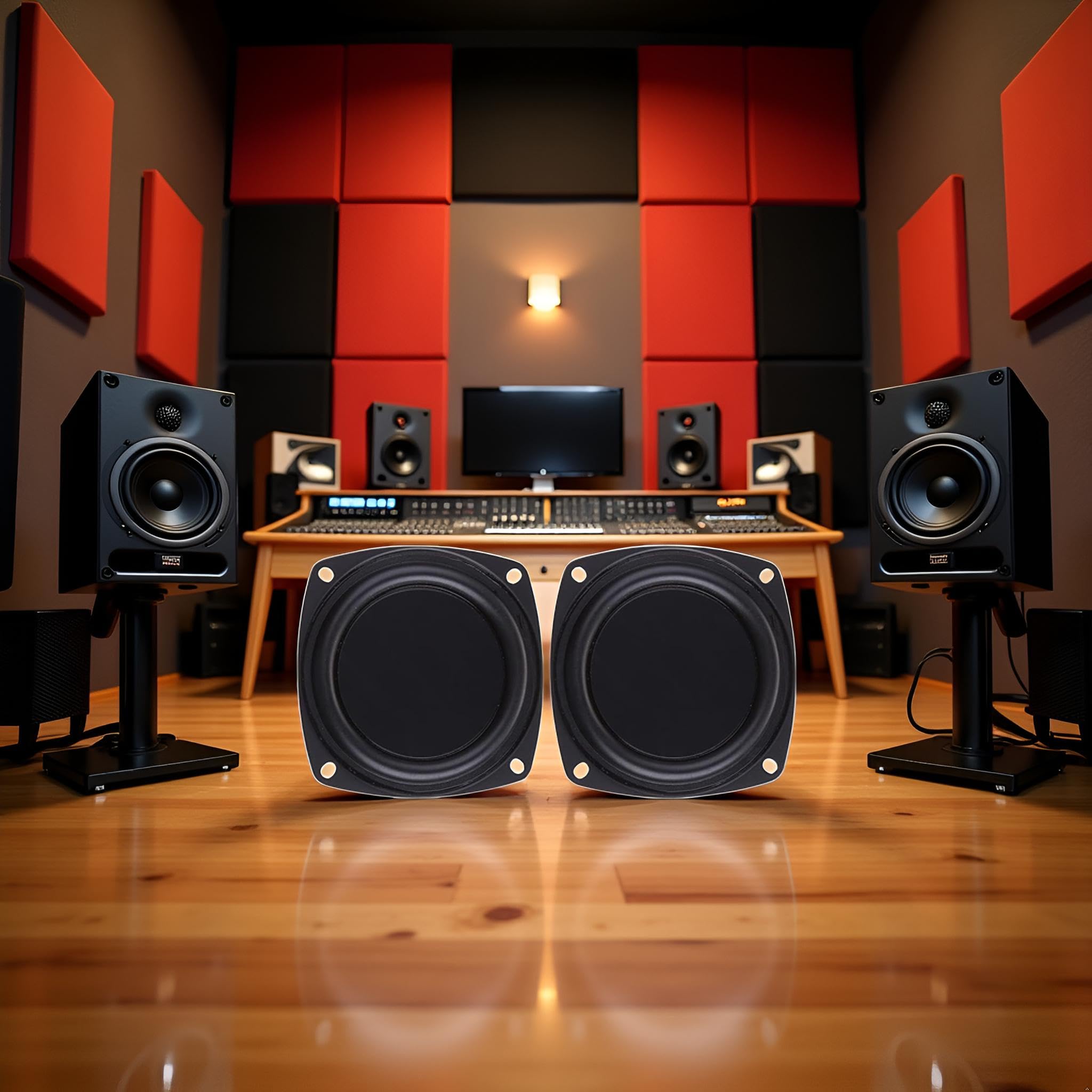 Photo 1 of GANPUB 2 Pcs Woofer Radiator Bass Passive Speaker 3" Low Frequency Loudspeaker Diaphragm Guitars Speaker Accessories