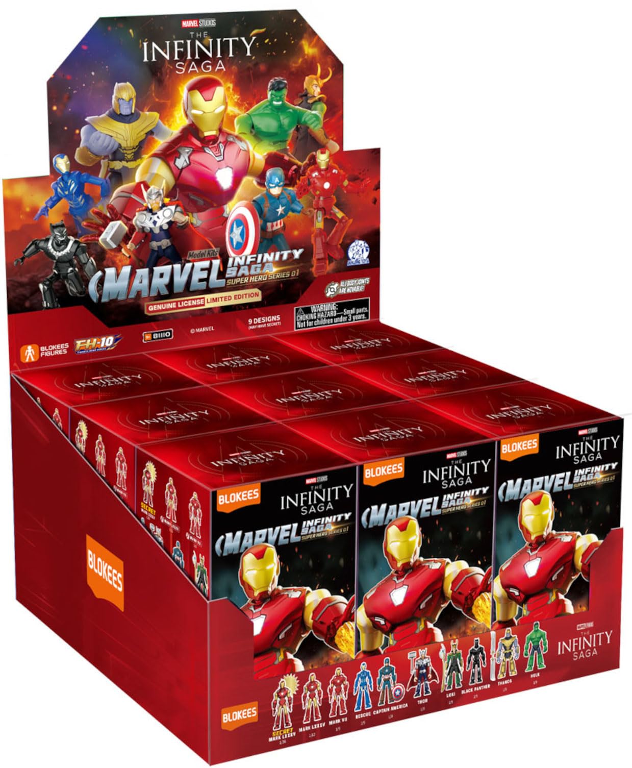 THE MARVEL HERO BOX／3,000セット 完全数量限定生産 Amazon.co.jp: 童友社 MARVEL INFINITY SAGA Series01 9個入 BOX