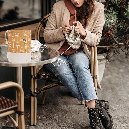 Miniatura 8 de TOGETRUE Bolsa de hilo, pequeña bolsa de ganchillo para tejer, organizador de bolsas de almacenamiento de hilo portátil para proyectos de ganchillo,