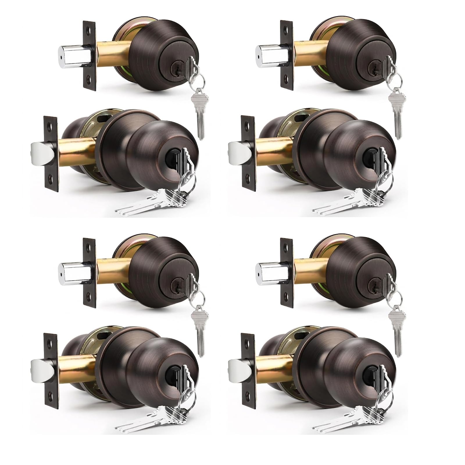 Stainless Steel Door Knobs - Keyed Alike Locks -22