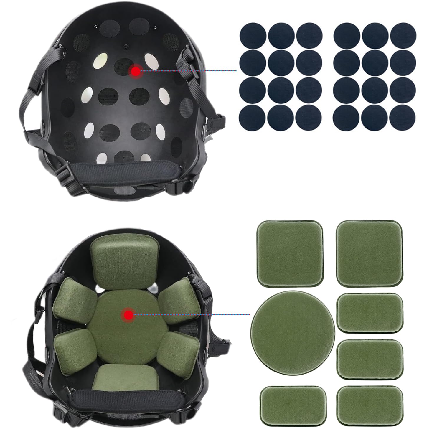 31 Pezzi Imbottiture per Casco,Imbottiture in Schiuma,Pad Elmetto,Kit di Imbottitura in Schiuma di Ricambio Riduce Il Movimento del Casco e Fornisce Protezione Indolore